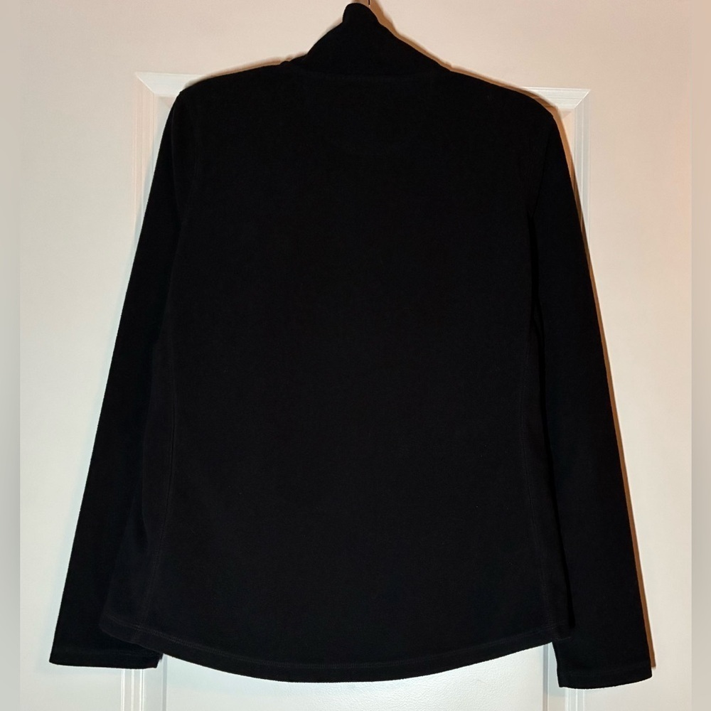 *Final Price* GAP Micro-Fleece Embroidered 1/4 Zip Pullover in Black Size Medium - Picture 3 of 4